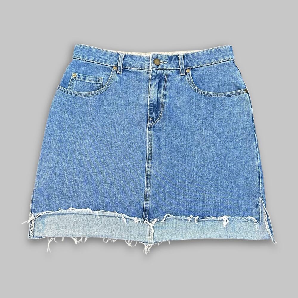 Roxy Blue Raw Hem Denim Mini Skirt - Women’s Size Small